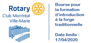 Bourse Rotary <br> Pour la formation d'introduction à la forge traditionnelle